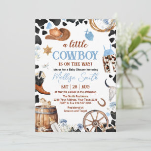 Kleine Cowboy-Baby-Party Einladung