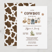 Kleine Cowboy-Baby-Shower-Kleiderleine