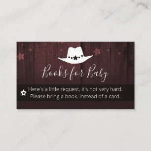 Kleine Cowboy-Babyduschbücher für Babyanfragen Visitenkarte