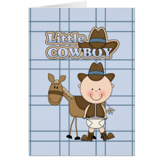 Kleine Cowboy-Karte BabyShower, neues Baby,