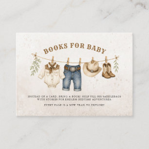 Kleine Cowboy-Kleiderleine Bücher für Baby Begleitkarte