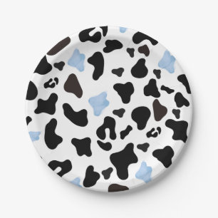 Kleine Cowboy-Kuh-Druck-Papierteller Pappteller