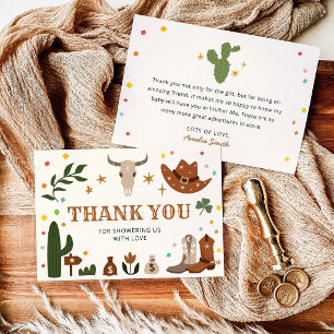 Kleine Cowboy Western Baby Shower Danke