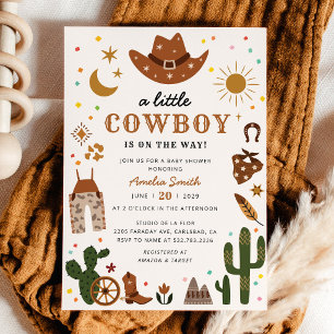 Kleine Cowboy Western-Baby-Shower-Einladung Einladung