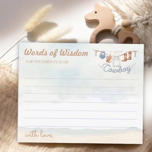 Kleine Cowboy-Western-Babyduschkarte (Von Creator hochgeladen)