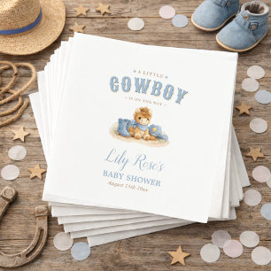 Kleine Cowboy Western Jungen Baby Shower  Serviette