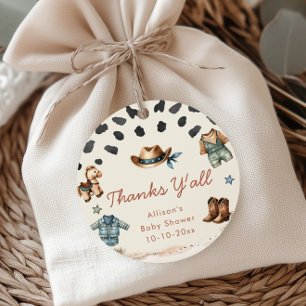Kleine Cowboy-Western Kinderdusche Geschenkanhänger