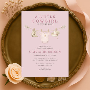 Kleine Cowgirl Baby Shower Einladung