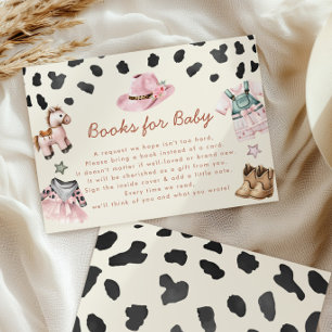 Kleine Cowgirl Books für Baby Girl Shower Begleitkarte