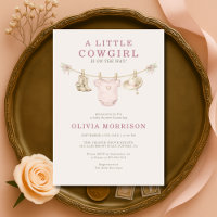 Kleine Cowgirl Pink Wäscheleine Mädchen Baby Showe