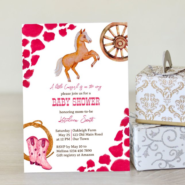 Kleine Cowgirl Western Rodeo Babydusche Einladung (Von Creator hochgeladen)