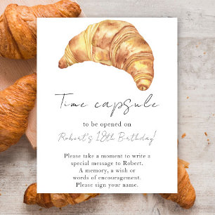 Kleine Croissant-Zeitkapsel 1. Geburtstag Poster