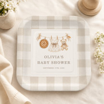 Kleine Cutie Pie Herbst-Gingham-Baby-Shower-Party