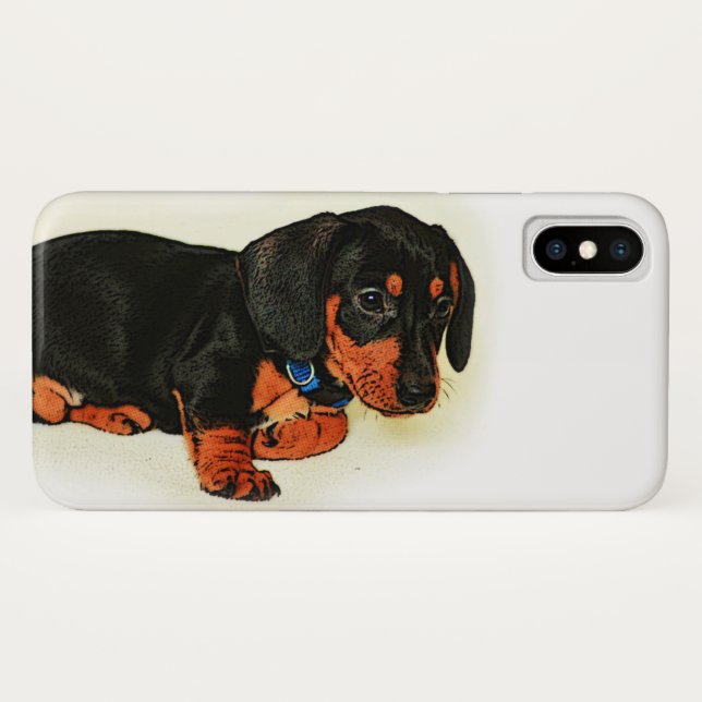 Kleine Dackel Design iPhone Case (Rückseite (Horizontal))