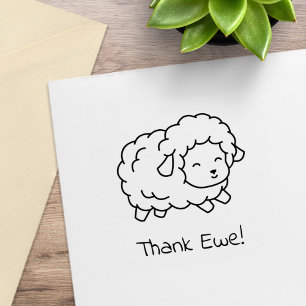 Kleine Danke Schaf (Du) Schaf Färbe Mich Gummistempel