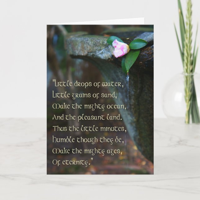 "Kleine Dinge" Poem Grußkarte Karte (Vorderseite)