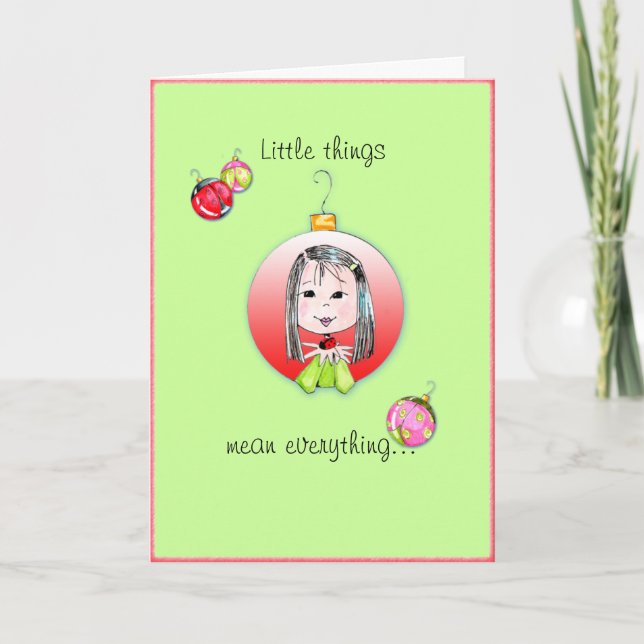 Kleine Dinge Weihnachtskarte - 3. Option Feiertagskarte (Vorderseite)