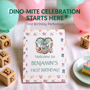 Kleine Dino-Geburtstagswünsche Karte
