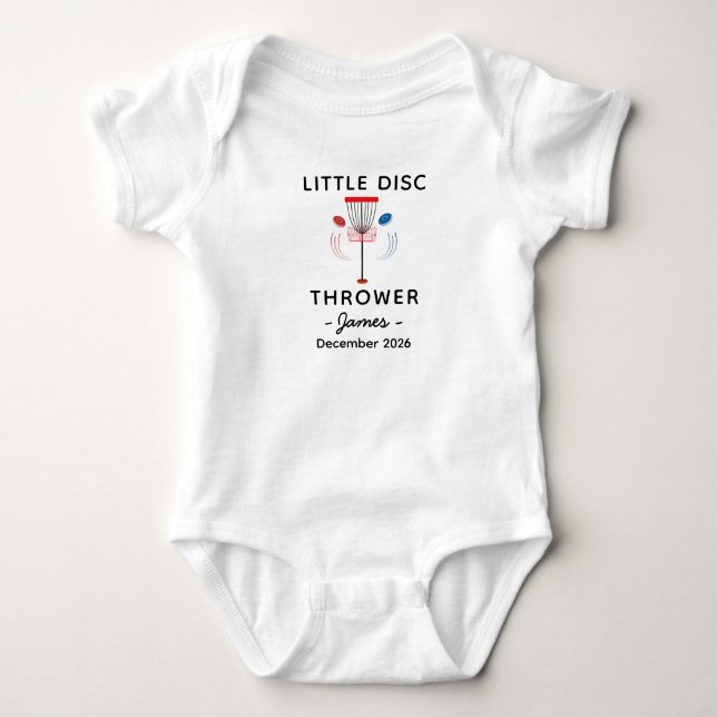 Kleine Diskuswerfer - Disc-Golf-Vater Baby Strampler (Vorderseite)