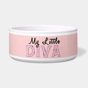 Kleine Diva w/paw druckt Haustier-Schüssel Napf