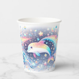 Kleine Dolphin-Babydusche Pappbecher