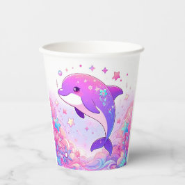 Kleine Dolphin-Babydusche Pappbecher