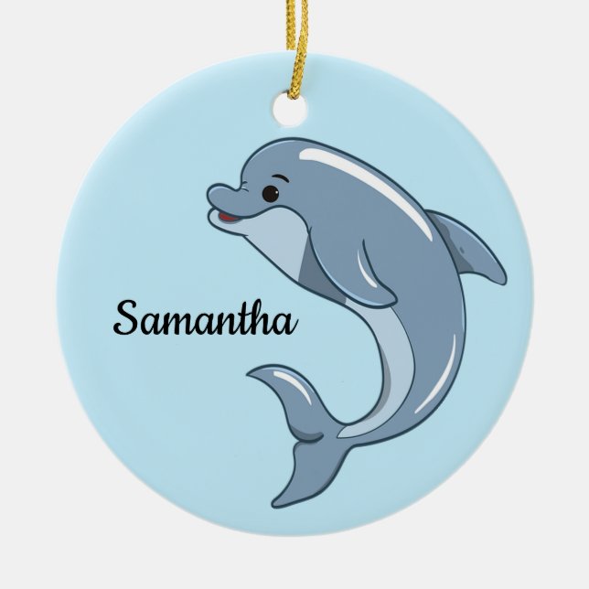Kleine Dolphin Design Ornament (Vorne)