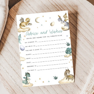 Kleine Drache Baby Shower Rat und Wünsche Spiel