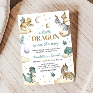 Kleine Dragon Baby Dusche Einladung