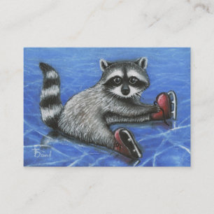 Kleine Drucke des Waschbären ACEO Visitenkarte