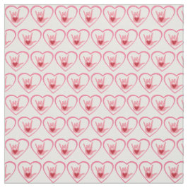 KLEINE DRUCKMASCHINEN - Pink I Liebe Sie signieren Stoff