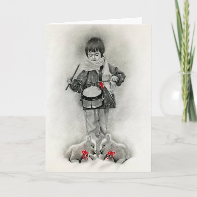 Kleine Drummer Boy Card Feiertagskarte (Vorderseite)