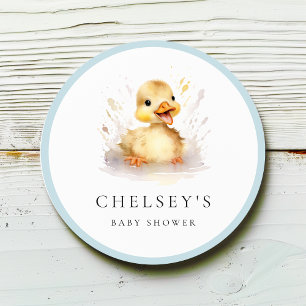 Kleine Duckling Babydusche Runder Aufkleber