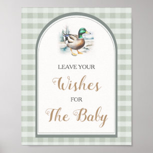 Kleine Duckling Babydusche Verlasst Ihre Wünsche Poster