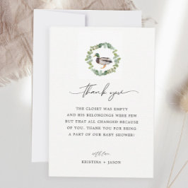 Kleine Duckling Mallard Duck Baby Duck Dankeskarte