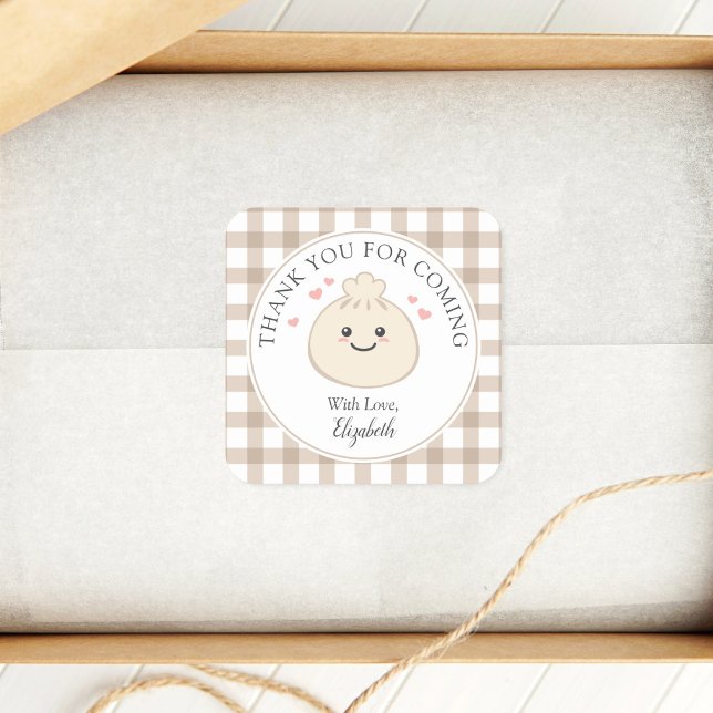 Kleine duftende Babydusche Danke, dass ihr gekomme Quadratischer Aufkleber (Von Creator hochgeladen)