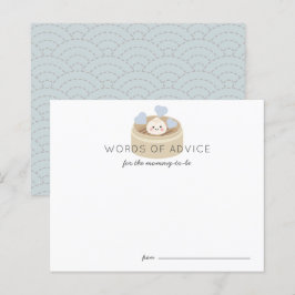 Kleine Dumpling Baby Dusche Blue Advice Card
