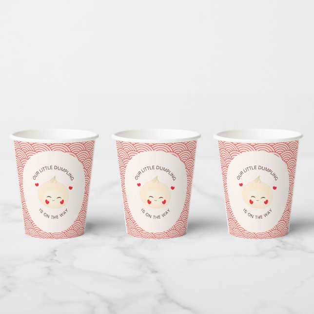 Kleine Dumpling Dim Sum Baby Dusche Pappbecher (Multi)