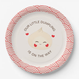 Kleine Dumpling Dim Sum Baby Dusche Pappteller