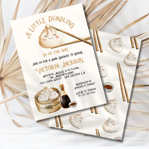 Kleine Dumpling Dim Sum Gender Neutral Baby Dusche Einladung