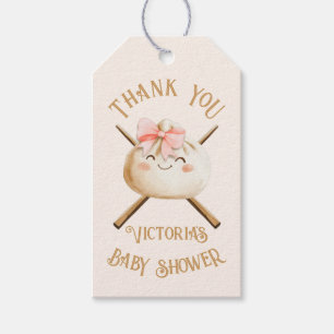 Kleine Dumpling Dim Sum Girl Babydusche Geschenkanhänger
