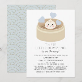 Kleine Dumpling Drive-by Boy Baby Dusche Einladung