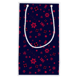 Kleine dunkelblaue und rote Geschenktasche Kleine Geschenktüte