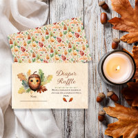 Kleine Eichel-Baby-Shower-Windeldiener-Raffelkarte