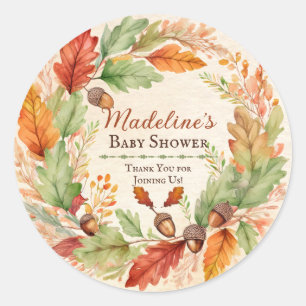 Kleine Eichel Fall Babyshop Geschenk Runder Aufkleber