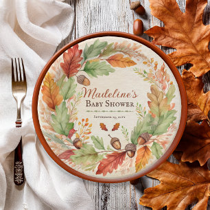 Kleine Eichel Herbst-Baby-Party-Papierplatte Pappteller