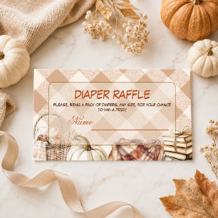 Kleine Eichel Herbst Wald Baby Shower Windel Begleitkarte