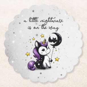 Kleine Einhorn-Babydusche Untersetzer
