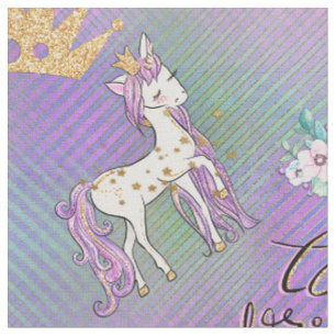 Kleine Einhorn-Prinzessin Stoff