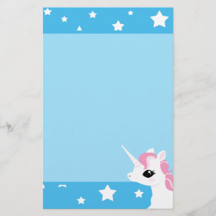 Kleine Einhornrosamähne stationär Briefpapier